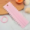 4 pièces/ensemble nouveau peigne grattoir à gâteau motif crème ScraperDIY outils de cuisson en plastique crème grattoir ensemble accessoires de cuisson FY2673 bb1108