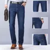 Jeans da uomo Jeans termici da uomo Inverno Neve Caldo Peluche Jeans dritti elasticizzati Uomo Addensato in pile Denim Pantaloni lunghi Papà Pantaloni larghi casual 231109