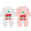 Niña recién nacida Rompera de algodón de algodón 0-2y Juque de trabajo para bebés Baby Bodysuit Minor Boy Diseñador Cloth Kids Jumpsuit Girl