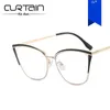 Metal Eyebrow Glasses Frame Anti Blue Light Plain Ins Personalized And Slim