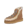 Vinterdesigner skor heatssko snöstövlar päls på leathe kvinnor loafers lyxiga pashm casual vattentät komfort kashmir designer skor yg53-9203