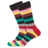 Chaussettes pour hommes automne et hiver coton peigné rayé mode couleur bas décontracté Gentleman fête cadeau de noël pour hommes