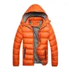 Мужские зимние теплые куртки Mens Mens Fashion Casual Straight Pright Suret Solid Jcakets Высококачественные хлопковые пальто