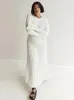 Basic Casual Dresses Women Knitted Long Sleeve Maxi Dress Crochet Slim Fit Hollow Out Midi Dress Warm Party Club Woolen Long Dress 231110