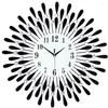 Horloges murales 2023 Crystal Sun Style moderne Horloge silencieuse 38x38cm Produit Salon Bureau Décoration de la maison