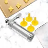 Baking Moulds 25Pcs/set Domestic Aluminum Alloy Cylinder Extrusion Molding Cookies Cutter Tools Biscuits Press Machine K231