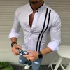 Mens Casual Shirts Mens Shirt Henry Bloom Ultra Thin Rands Collar Long Sleeve Floral Print Casual Party Shirt Top Plus Size S5xl 230408