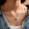 Chains Gold Color Lucky Blue Eye Pendant Necklace For Woman Enamel Greek Long Chain Clearance Jewerly Olho Grego Of Horus