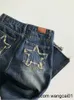 Frauen Jeans Frauen blau breit G Jeans Star Tasche Vintage Straight Hosen hohe Taille Baggy Streetwear Casual Jeanshose Ladies 2022 Neu 0410H23