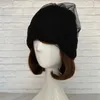 Berretti Beanie/Skull Cappello invernale da donna semplice giapponese di alta qualità 55-60cm Berretto in lana a rete Cappello lavorato a maglia 231102