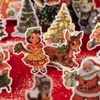 Adhesive Stickers 30 packs wholesale Christmas foil handbook decoration material Lots of decorations Festivals Cartoon 8 models 231110