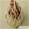 Storage Bags Storage Bags Net Bag Woven Rope Characteristic Pocket Packaging For Agrictural Products Vintage Wine Bottle Decoration Dr Dhdzu
