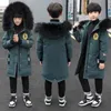 Jacken Jungen Samt Dicke Jacken Winter Kinder Parka Warme Baumwolle Gefütterte Oberbekleidung Große Kinder Verdickung Mantel Kleidung 5-12Y 231109