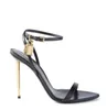 Name brands Woman Sandal queen - sandals padlock sandalie high-heeled Luxury Designer high heeled naked pumps sexy pointed toe with box