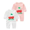 Niña recién nacida Rompera de algodón de algodón 0-2y Juque de trabajo para bebés Baby Bodysuit Minor Boy Diseñador Cloth Kids Jumpsuit Girl