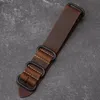 Watch Bands Handmade leather strap 18 20 24 26MM vintage frosted top denim strap brown black men's bracelet 230410