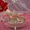 Chaussures habillées Rimocy Bling Brillant Glitter Pompes Femmes Slip-On Doux Bowknot Talons Hauts Chaussures Femme Brillant Talons Minces Chaussures De Fête De Mariage 231110