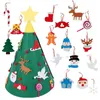 Christmas Decorations DIY Lighted Tree Pre Kindergarten Felt Toys 3D Set Wall Supplier 231110