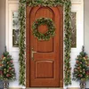Decoratieve bloemenkransen 2023 1827m verlichte kerst LED-licht rotan bessen dennenappels slingers decoratie voor deuren boom open haard 231109
