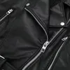 Women's Jackets Style Lapel Long-sleeved Fashionable And Versatile Imitation Leather Jacket PU Slim With Belt