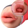 Gerçekçi Oral 3D Derin Boğaz Vibratör Vajina Erkek Mastürbatörler Silikon Oral Vajinal Seks Oyuncakları Erkekler Y58I