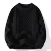 Women's Hoodies Autumn Winter Men Vintage Twist Sweater Round Neck Solid Color Male Fit Knitted Pullover Loose Harajuku Y2k Sweaters