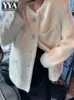 Женские куртки Женское шерстяное пальто Элегантный зимний стеганый пиджак с круглым вырезом Французский роскошный жемчуг Весенние офисные женские однобортные