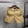Shorts masculinos verão casual cor pura trabalho diariamente usa roupas khaki curto respirar legal 230410