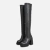 Bottes MUMANI femme cuissardes Super haute 8 cm de base talon carré bout rond concis bottes modernes 231110