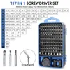 Screwdrivers QUK 115/117/122 screwdriver kit with universal hose combination kit Moblie mobile phone home repair tool 230410