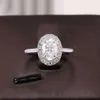 1.0ct Owalny Cut D-VS1 Zaangażowanie 14K White IGI Certyfikowane laboratorium Diamond Pierścień Halo