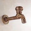 Bathroom Sink Faucets European-style Retro Washbasin Faucet Full Copper Single Cold Basin Tap Pool Small Splash-proof 4 Points 6