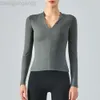 Desginer aloo joga tops top damskie ciasne bieganie szybkie suche długie rękawy jesień/zima w szpic sportowy garnitur fitness