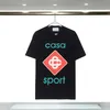 Casablanc skjorta designer t skjortor vår sommar ny stil stjärnklott kort ärm casa män t-shirts tennis klubb oss storlek s-xxl