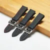 Watch Bands Luxury Men Watch Nylon Strap Leather 20mm 22mm 23mm Black Nylon Watch Band Strap Waterproof Wrsitband 230425