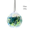 Ljuskrona kristall 50 mm klar kulprismat skinning glas fasetterade hängande delar sol catcher lamp gardin droppe hänge dekoration