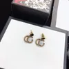 Luxus Gold Ohrstecker Designer für Frauen Creolen Ohrstecker Buchstabe g Ohrringe Schmuckset Valentinstag Geschenk Verlobung G Blumenperlen Ohrstecker