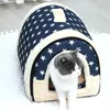 kennels pens Foldable Dog House Kennel Soft Pet Sleeping Bed Tent Four Seasons Cat House Indoor Dog Cave Sofa Puppy Nest Basket Pet Supplies 231109