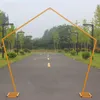 Feestdecoratie metalen Pentagonal Wedding Arch Outdoor Lawn Ballon Bloemdeur Rek 2,5 M Stage rekwisieten Kerstverjaardagsachtergrond