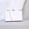 Sacs de soirée Transparent acrylique chaîne femmes Messenger boîte petit carré clair sac de plage femmes dîner main gelée Mini mignon sac à main