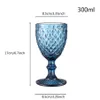 Vinglas 10oz Vintage Glass Goblets präglade stamade färgade dricker FY5509 JY08 Drop Delivery Home Garden Kök Matbar DRI DHQHV