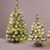 Juldekorationer 60cmsnowflake Tree Light 45cm Strip 2024 Flocked öppen spis inomhus dekoration parti 231110