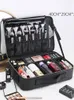 Sacs à cosmétiques Trousse de maquillage Rangement blanc avancé Portable Sortez avec une boîte à outils de tatouage étanche pour maquilleur. E675