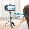 Selfie Monopods bezprzewodowy bluetooth selfie stick mini przenośny statyw z zdalnym stojakiem do strzelania do wszystkich smartfonów kamera sportowa Q231110