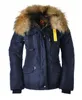 2023 Herfst Winter Dames Witte Eendendons Parka's Jassen Rits Capuchon Parachutistenuniform Gestreepte Vrouw Slanke Regelmatige Jassen PJSWP3