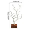 Jewelry Pouches Stand Tree Small Holder Necklace Rack Display Tower With Wooden Base For Earring