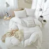 Conjuntos de cama American Size Furball Tassel Duvet Cover Set Luxo King Queen Size Bedding Set Twin Full Quilt Covers Juego de Ropa de Cama 231110
