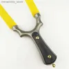 Hunting Slingshots Stainss Titanium Steel Metal Slingshot Sling Shot Marb Outdoor Hunting Accessories with Powerful Rubber Band toy Q231110