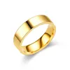 Männer Edelstahl Ring Einfache 4mm Glänzende Ringe für Frauen Männer Paar Hochzeit Ringe Punk Hip Hop Schmuck Geschenk großhandel