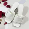 Avec boîte femmes sandales doux rembourré en cuir talons sandale luxe pantoufles concepteur diapositives mode femmes chaussures taille 35-41